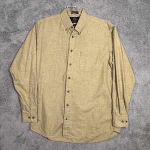 Viyella Wool Blend Shirt Mens XL Solid Camel Flannel Button Down Hunt Barn Chore